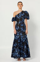 Elliatt Navy Black Planetary Maxi Dress