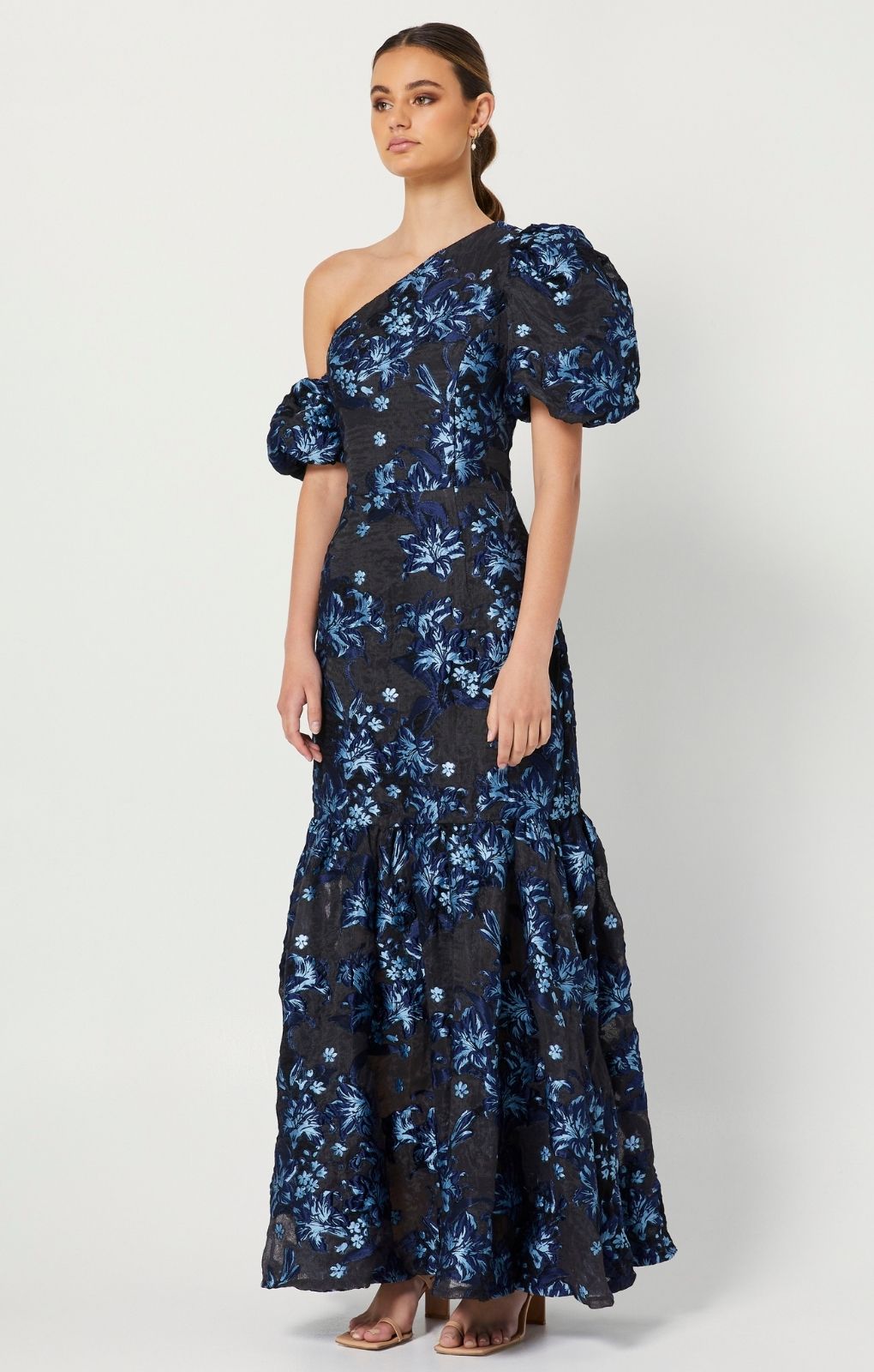 Rent Elliatt Navy Black Planetary Maxi Dress | Hirestreet