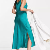 French Connection Dola Drape Slip Midi Dress