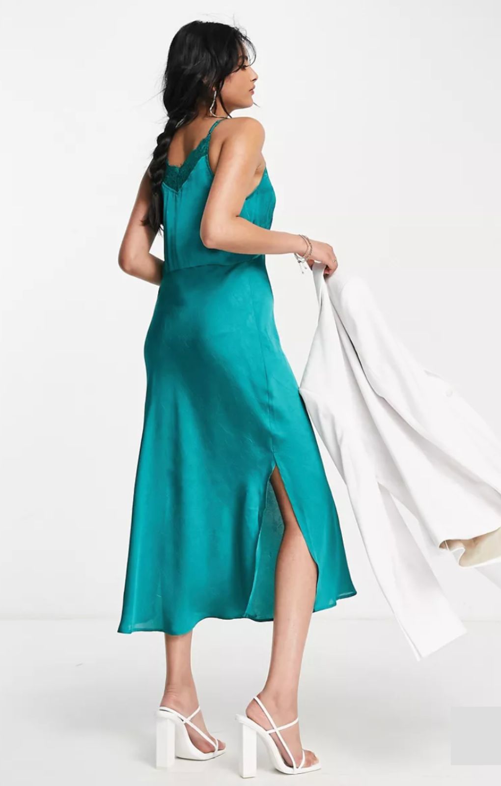 French Connection Dola Drape Slip Midi Dress