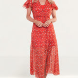 French Connection Esi Crinkle Midi Tea Dress