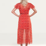 French Connection Esi Crinkle Midi Tea Dress