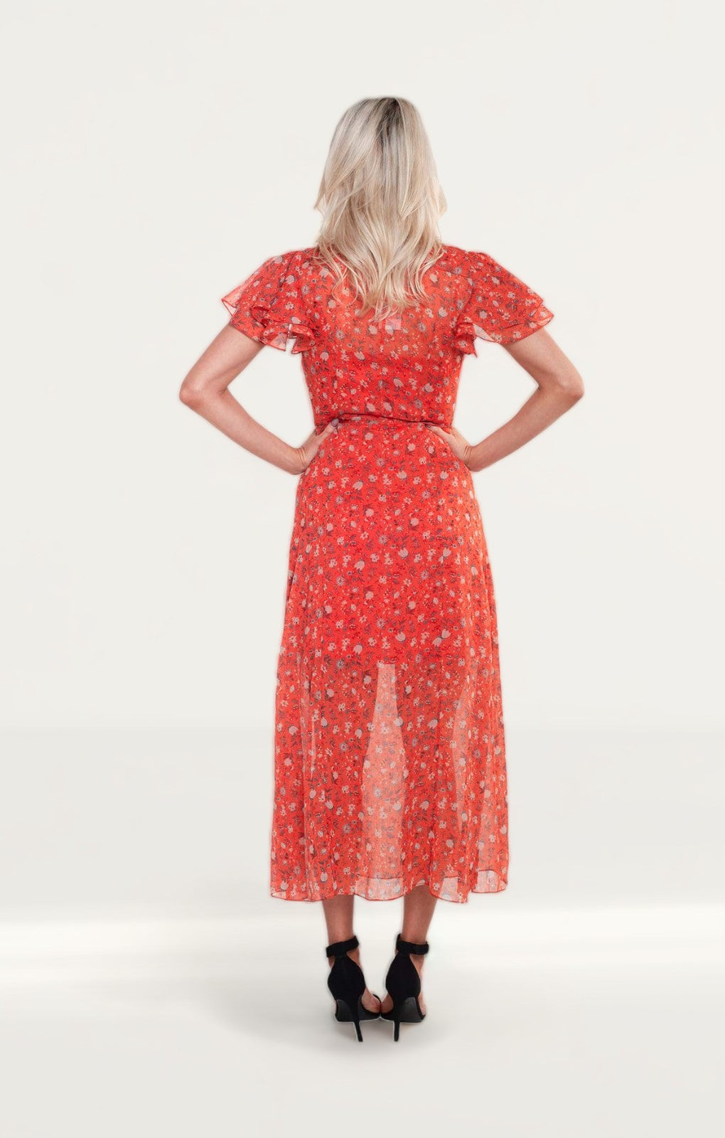 French Connection Esi Crinkle Midi Tea Dress