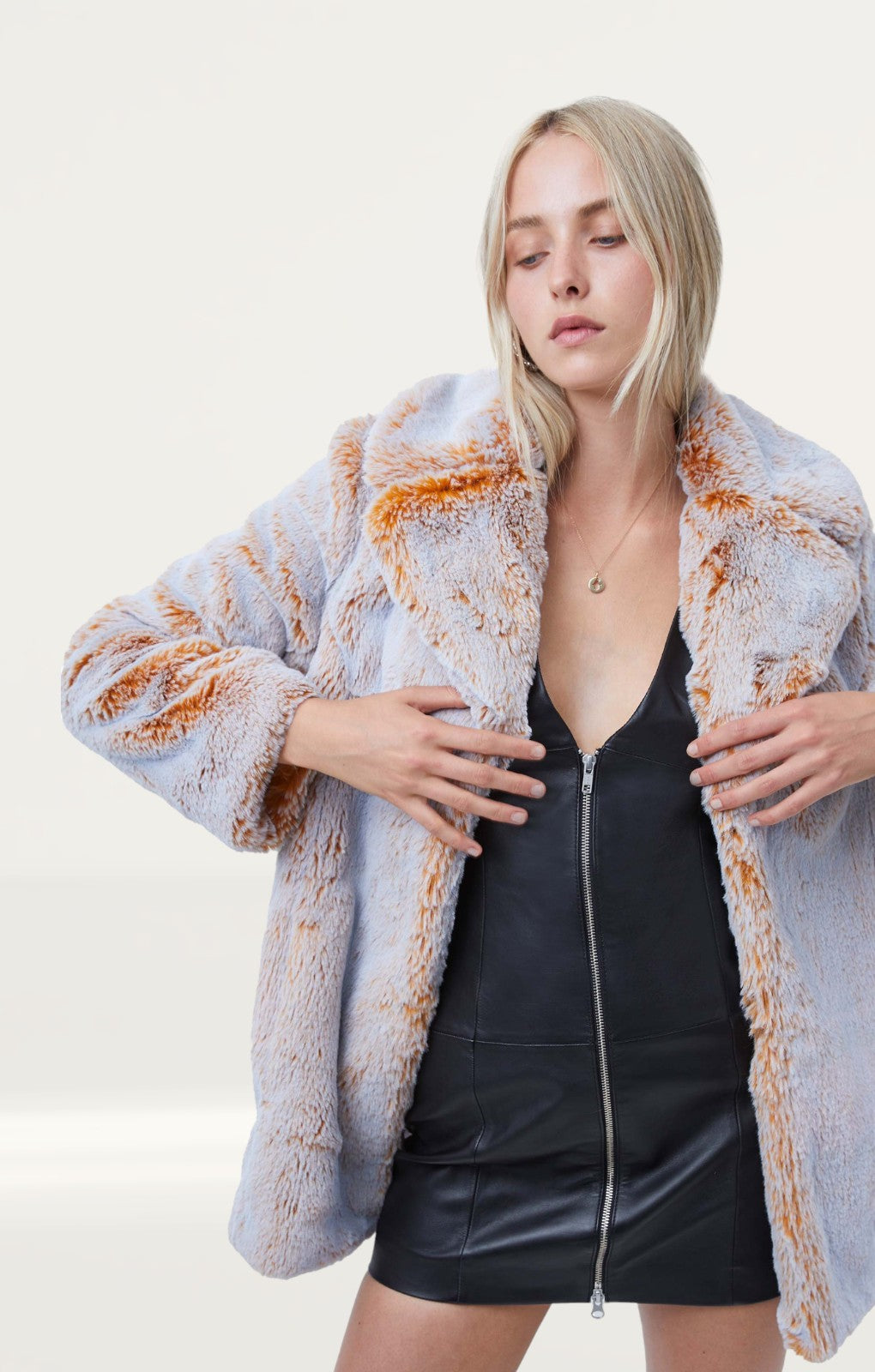 French connection golda on sale faux fur coat