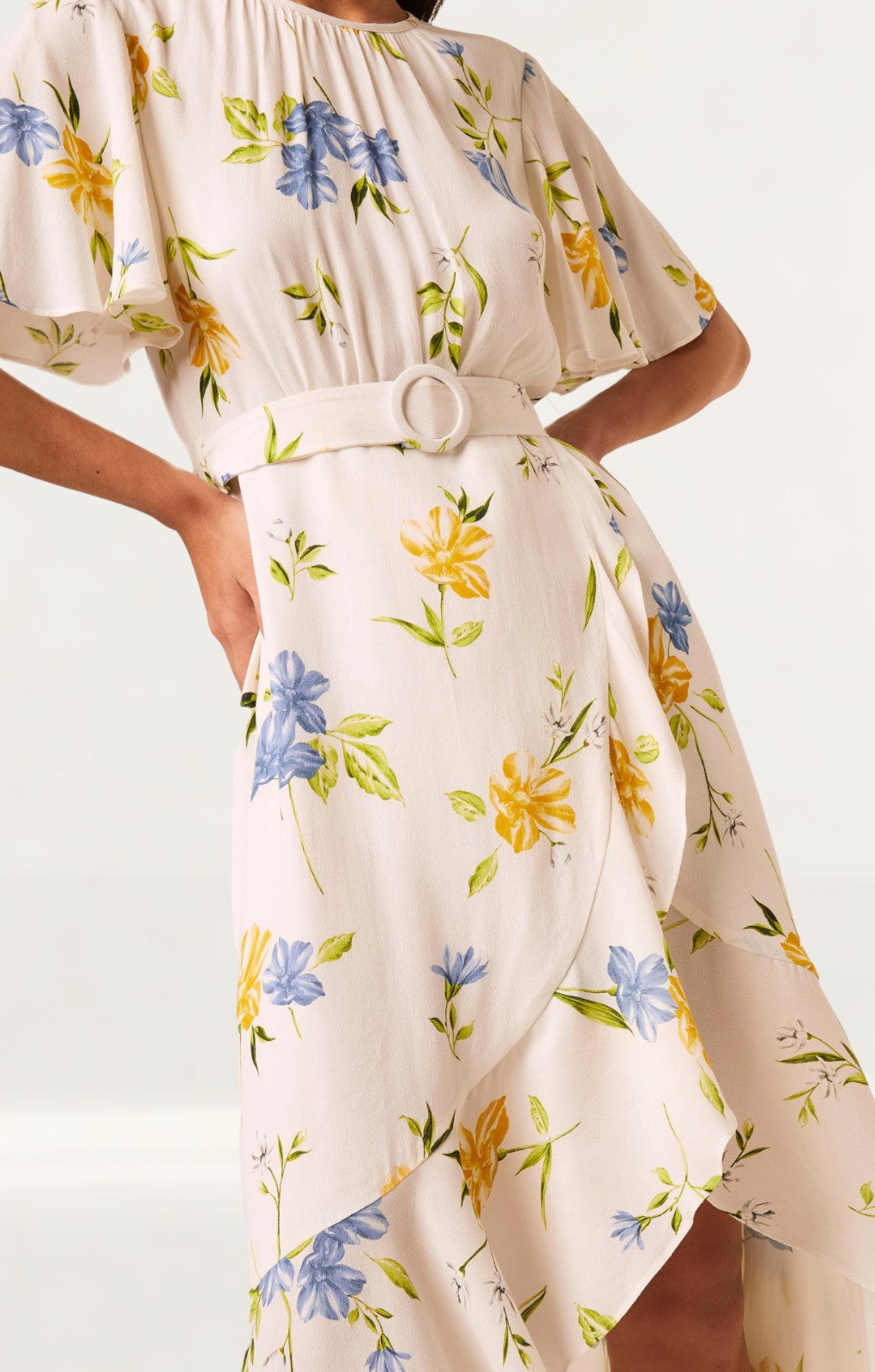 French Connection Summer White Emina Drape Dress