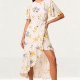 French Connection Summer White Emina Drape Dress