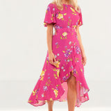 French Connection Very Berry Emina Drape Dress