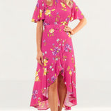 French Connection Very Berry Emina Drape Dress