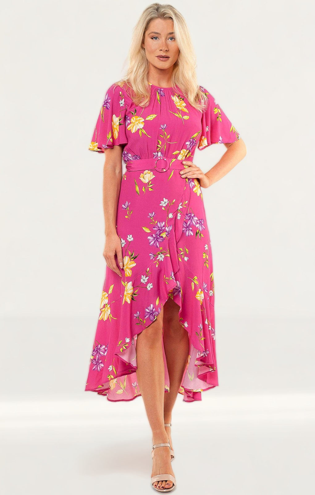 French Connection Very Berry Emina Drape Dress