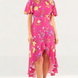 French Connection Very Berry Emina Drape Dress