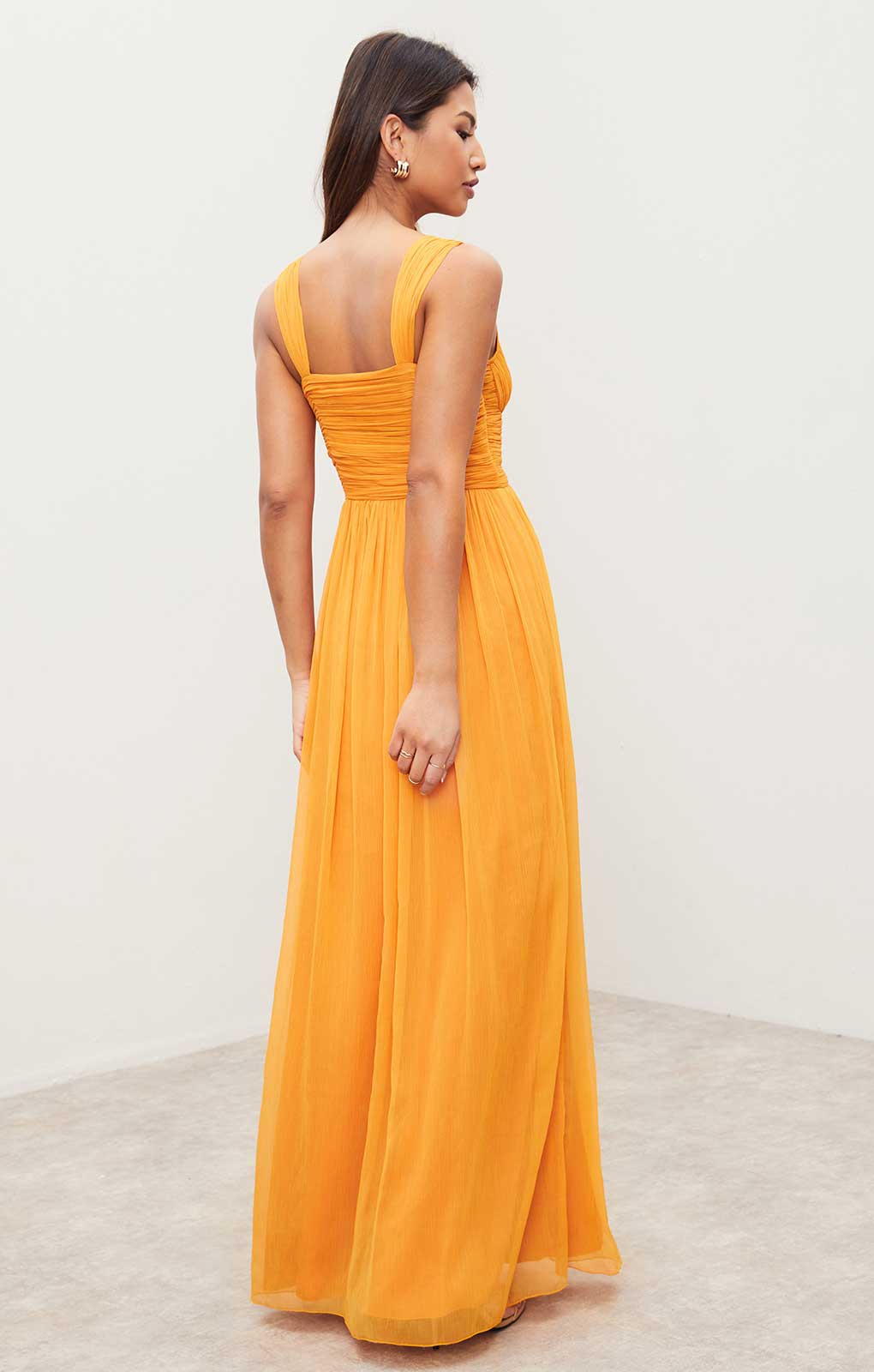 Lipsy Orange Empire Line Maxi Dress