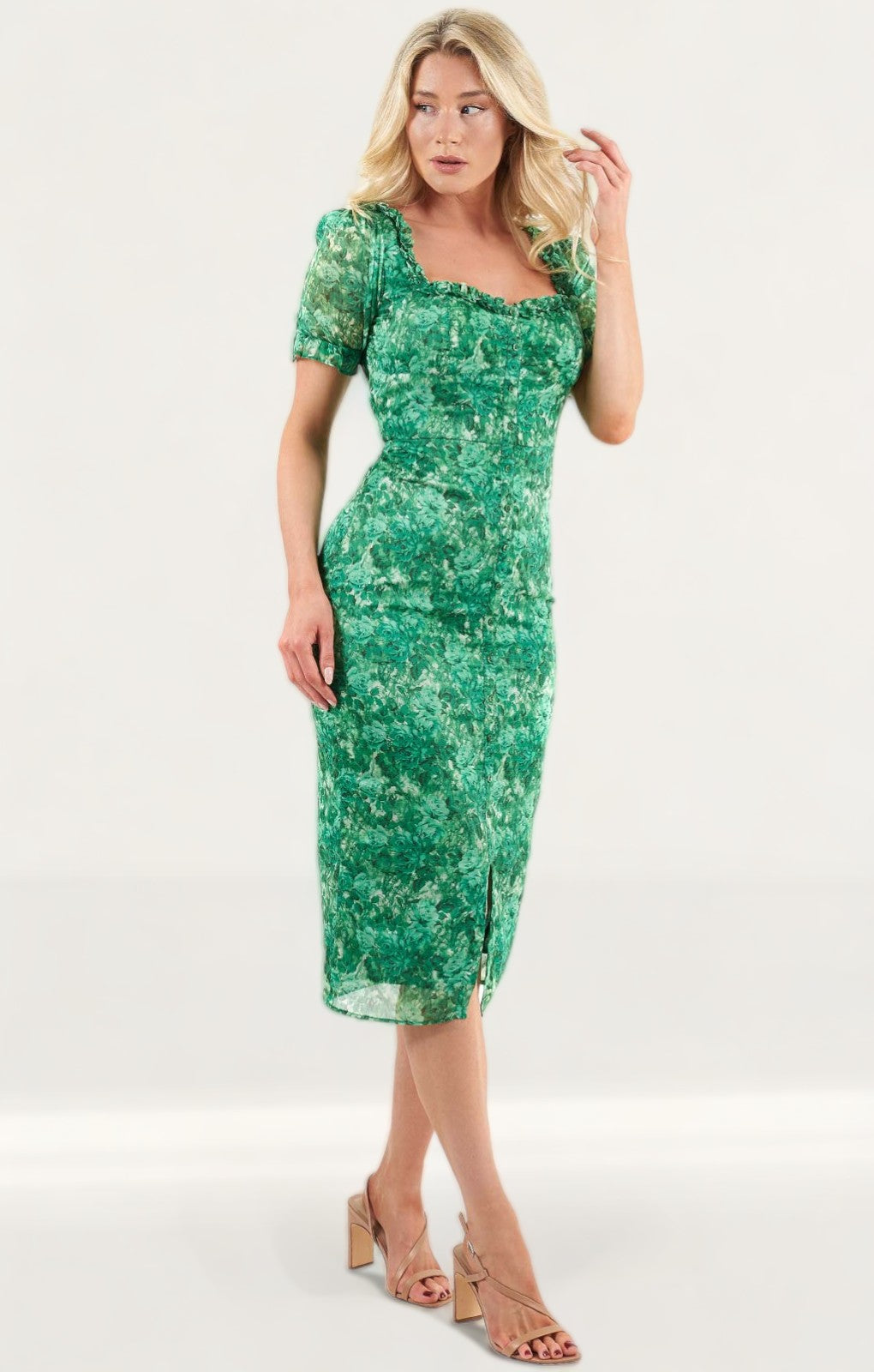 Hope & Ivy Green Carrie Dress