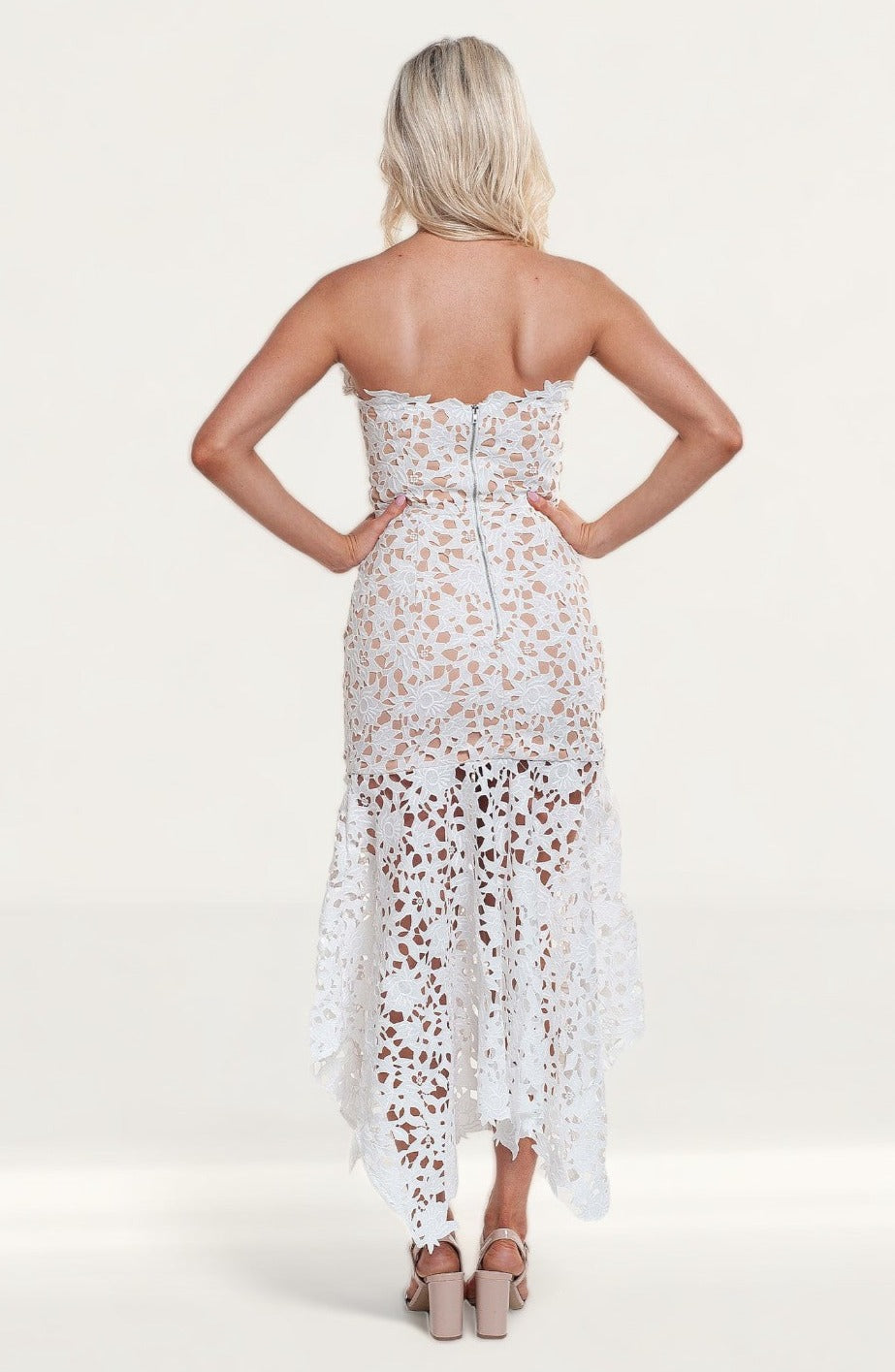 Jarlo white lace store dress