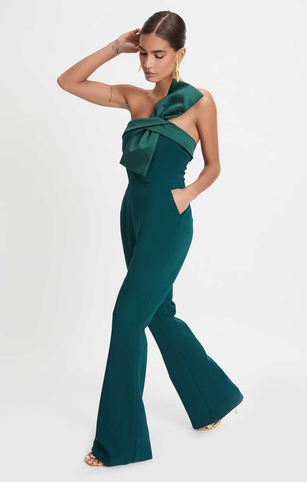 Aqua bow cheap detail jumpsuit