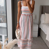 Lipsy Shirred Strappy Midi Dress