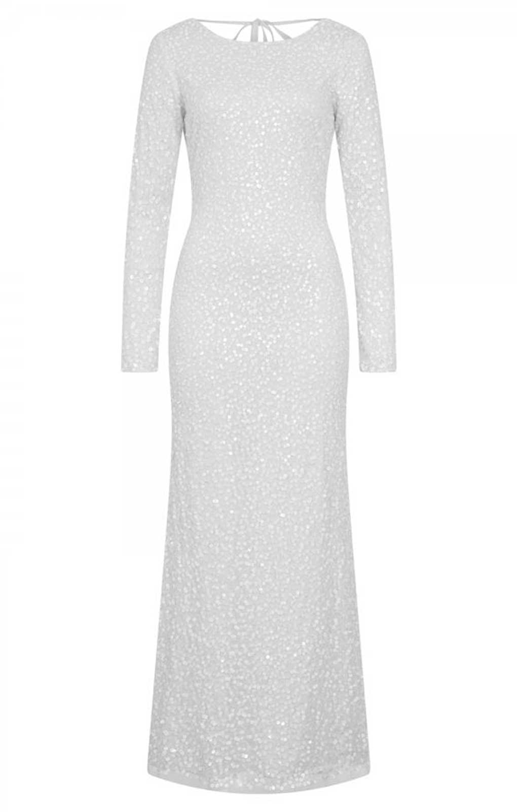 Rent Little Mistress Pandora White Embellished Maxi Dress Hirestreet