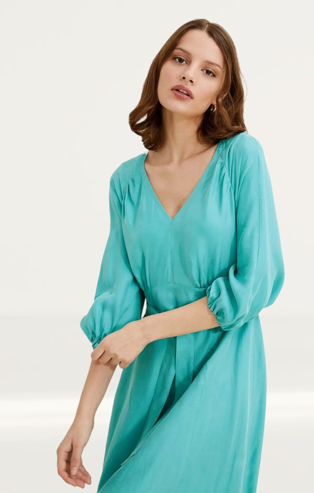 M&S Autograph V-Neck Belted Midi Dress