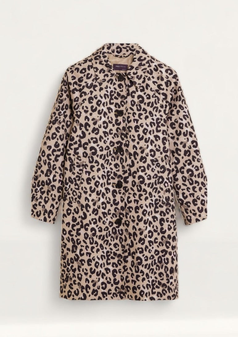 Marks and spencer animal print coat hotsell