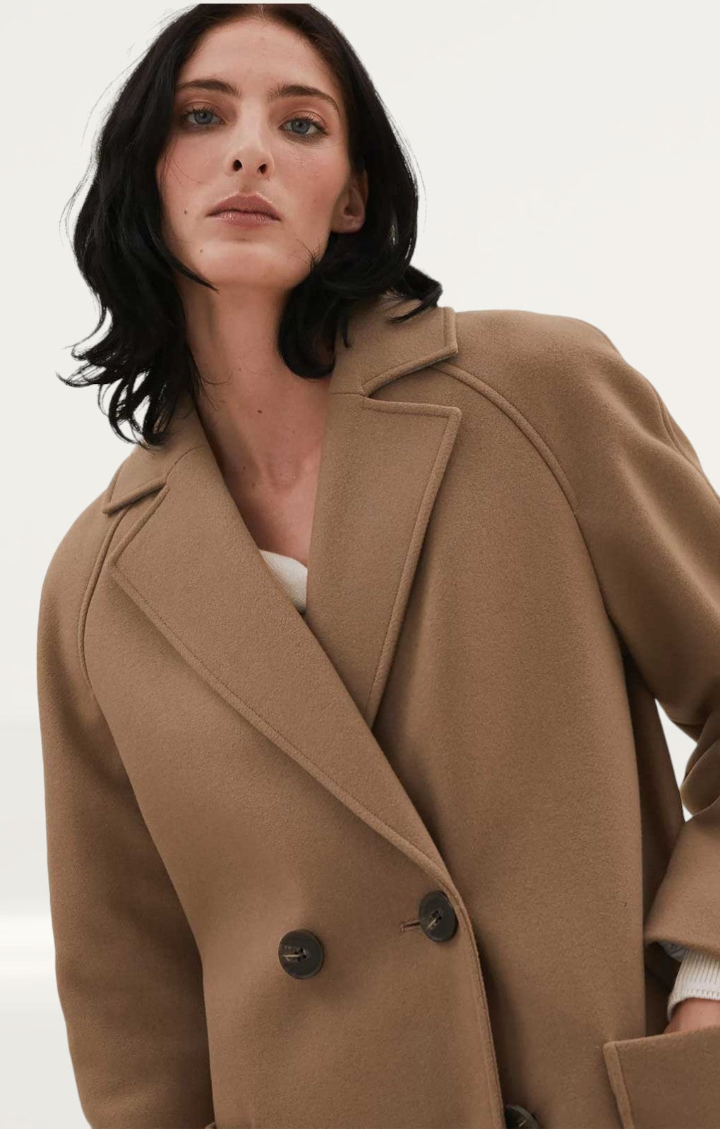 M S Wool Double Breasted Coat