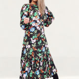 M&S X Ghost Floral Tiered Midi