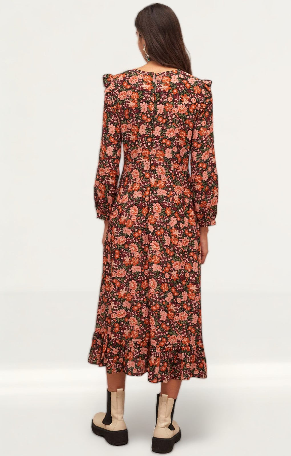 Nobody's Child Autumnal Floral Cecile Maxi Dress