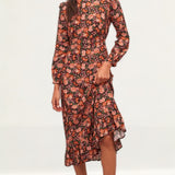 Nobody's Child Autumnal Floral Cecile Maxi Dress