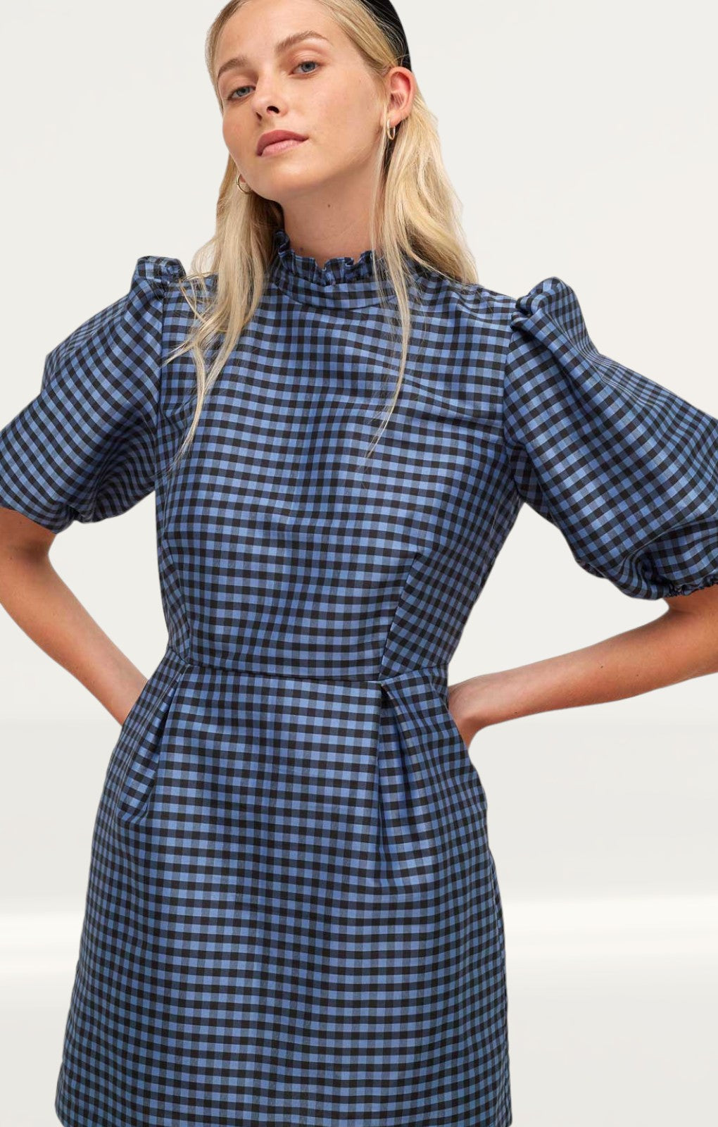 Nobody's Child Navy Check Emma Mini Dress