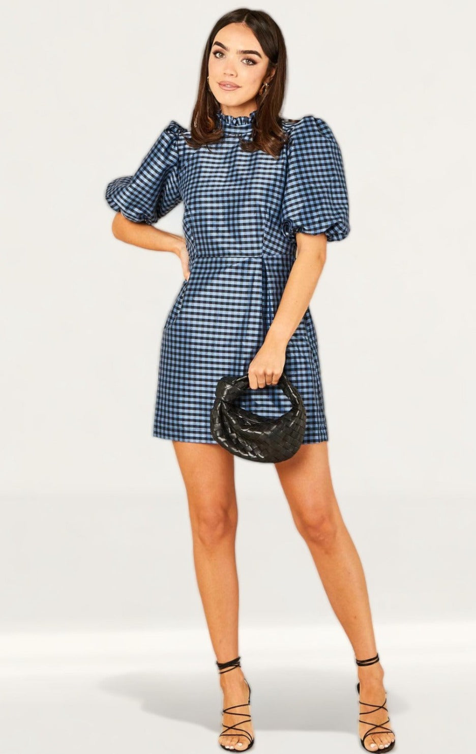 Nobody's Child Navy Check Emma Mini Dress