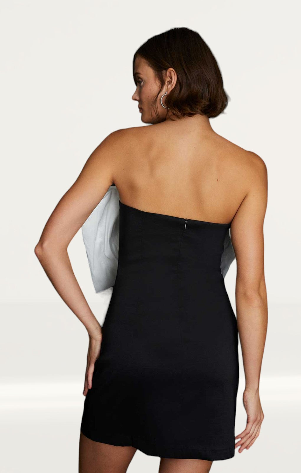 Oasis black bow dress best sale