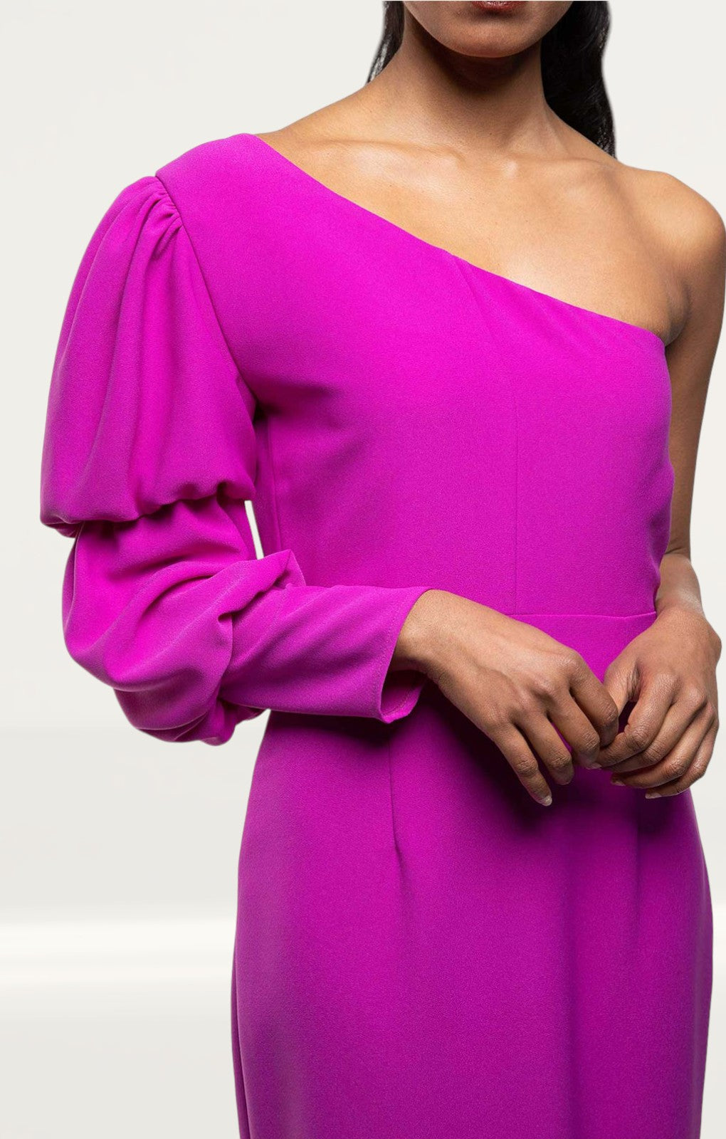 Panambi Pink One Shoulder Midi Dress