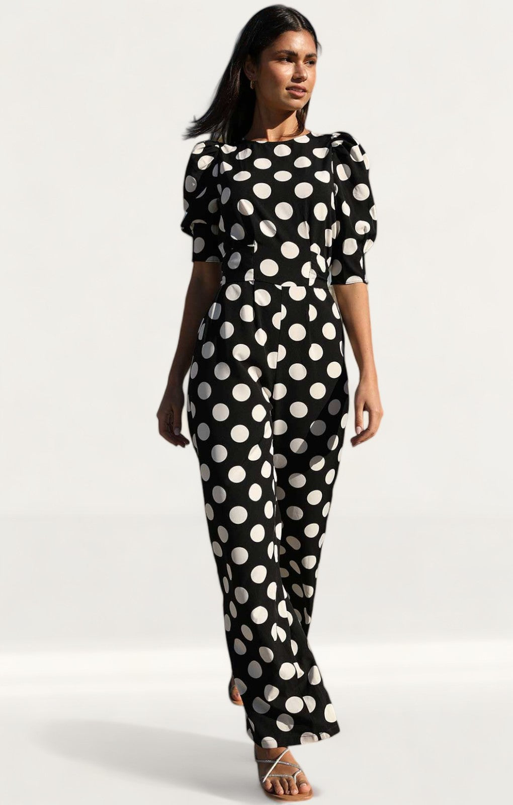 Lipsy black and white jumpsuit on sale