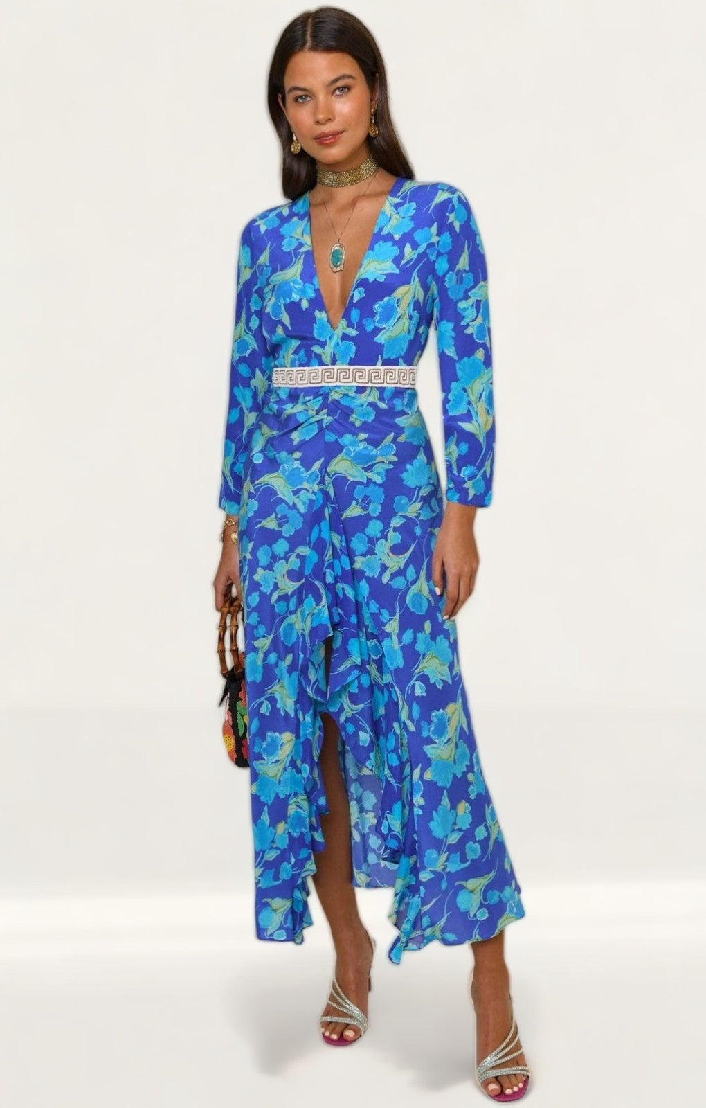 Fashion oasis blue rose dress