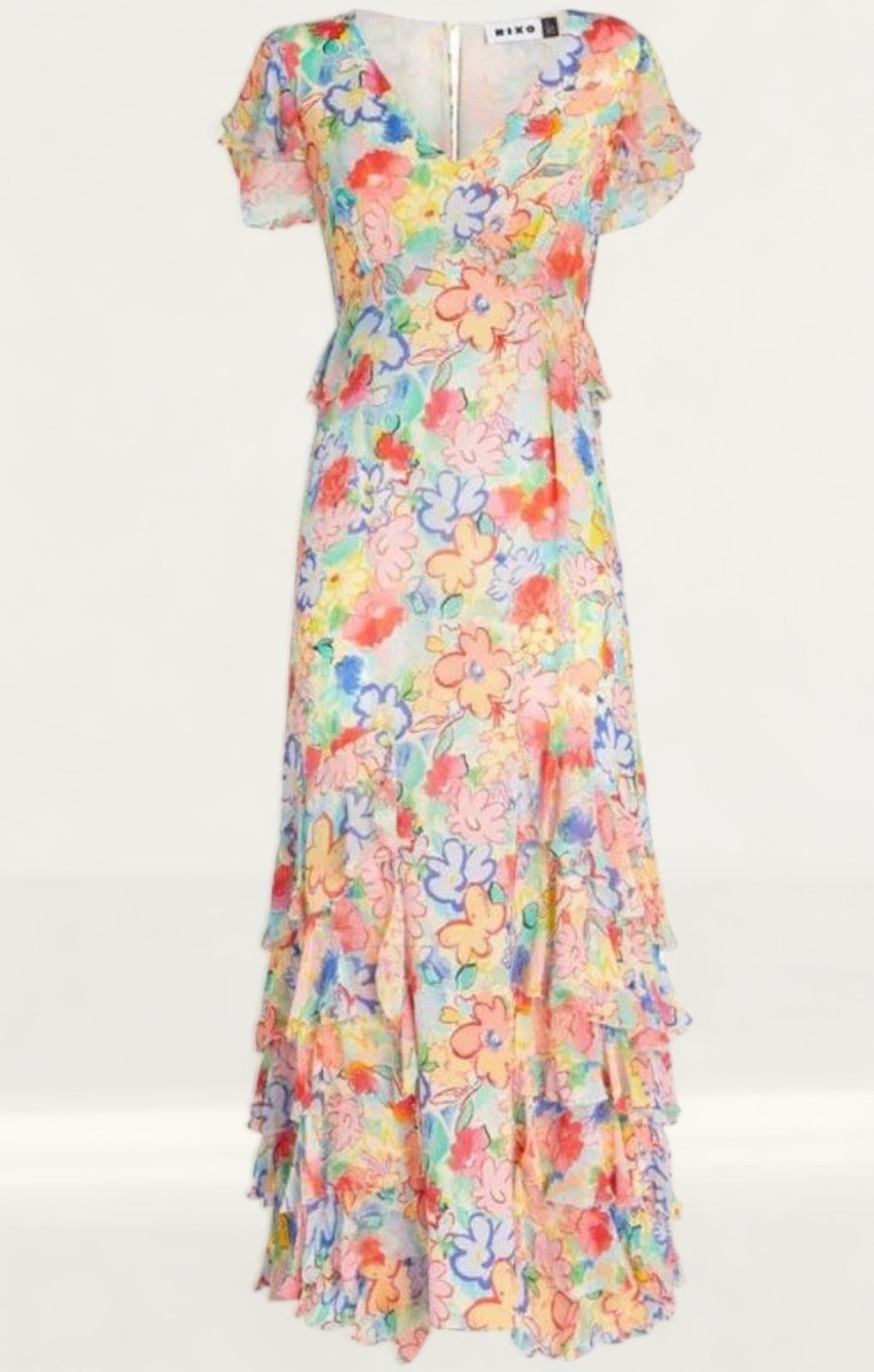 Rixo Multicoloured Thanvi Midi Dress