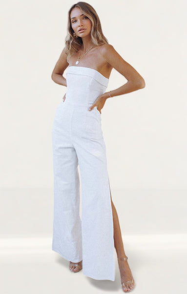 Runaway The Label White Tahari Jumpsuit