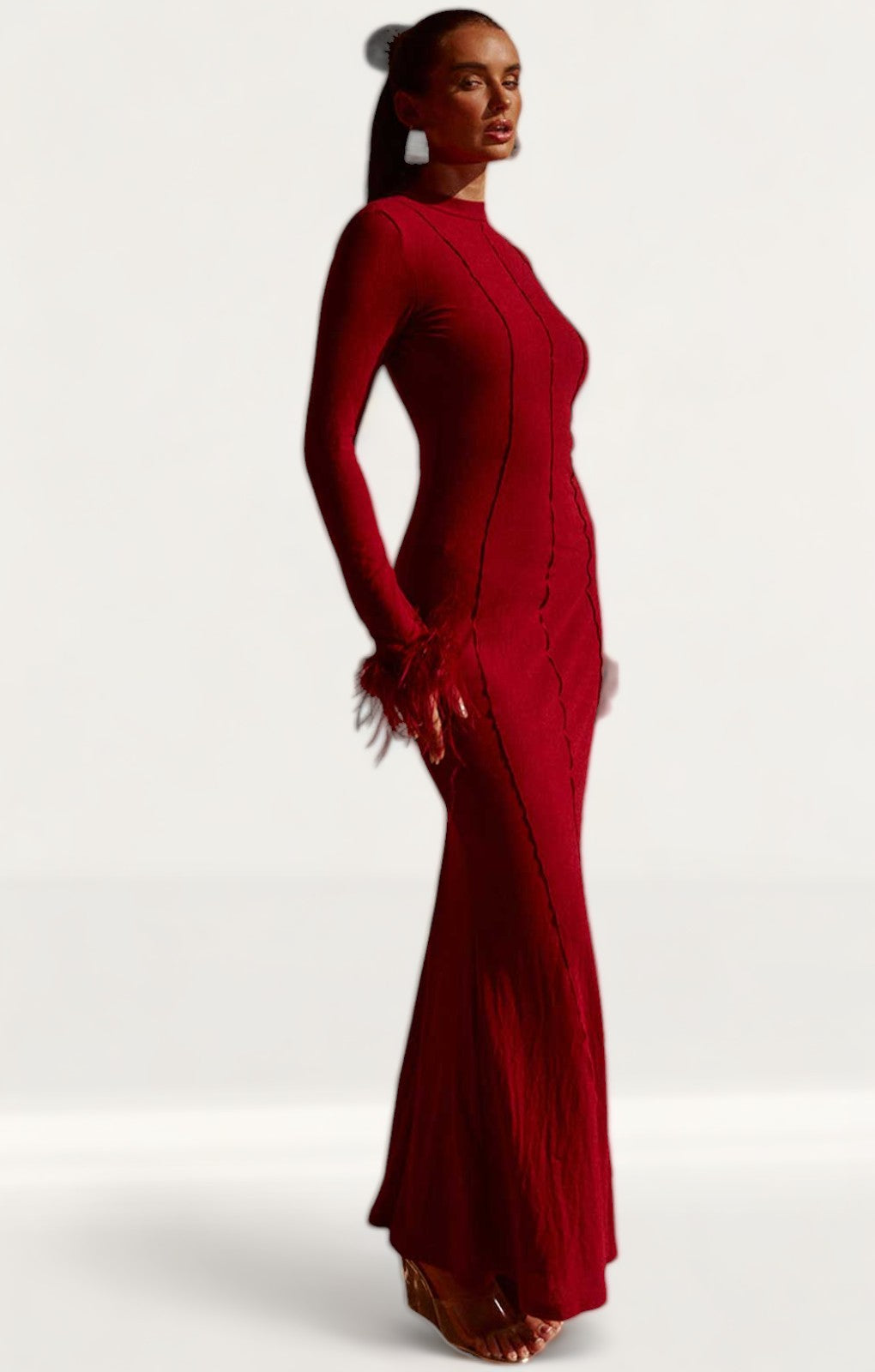 Ruby red outlet long dress