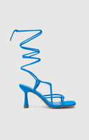 Schuh Sigrid Strappy Square Toe High Heels in Blue