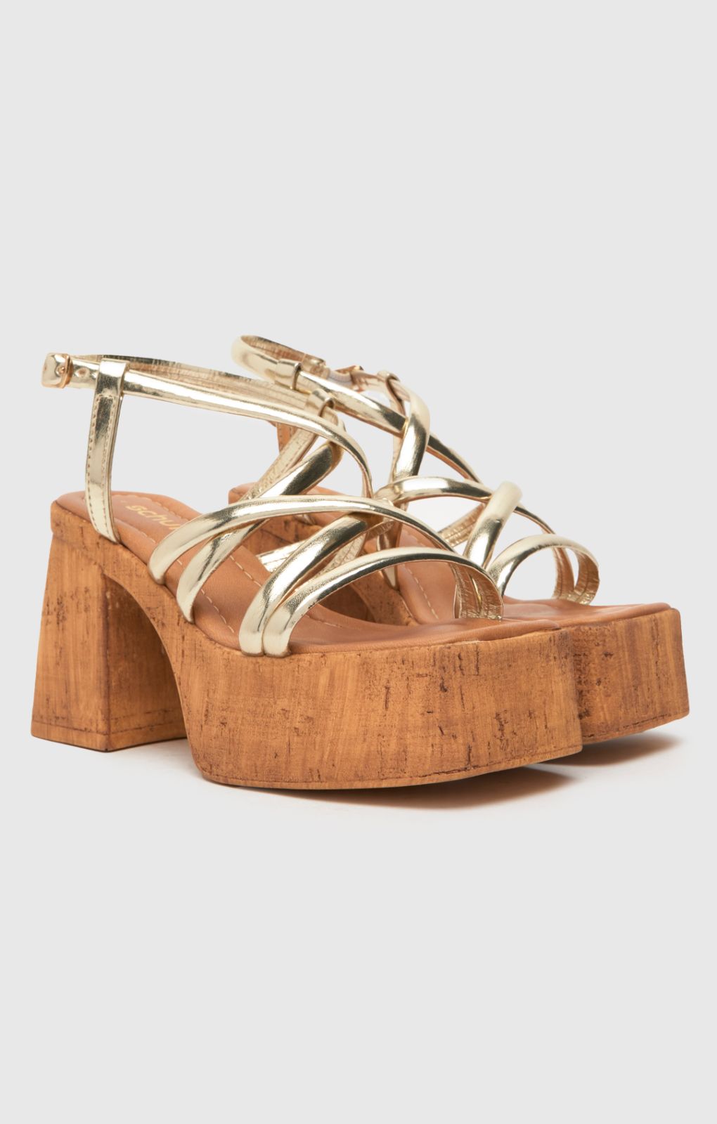 Onex Hadley Platform Slide Cork Gold : The Shoe Spa