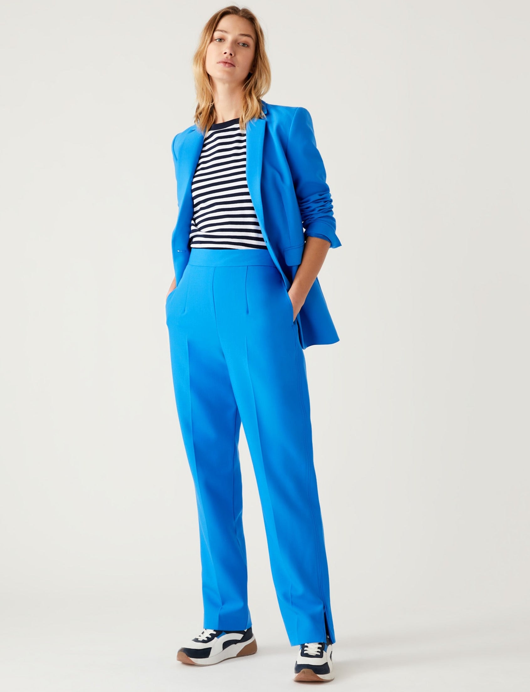 Rent M S Ultimate Blue Straight Leg Trouser Suit Hirestreet