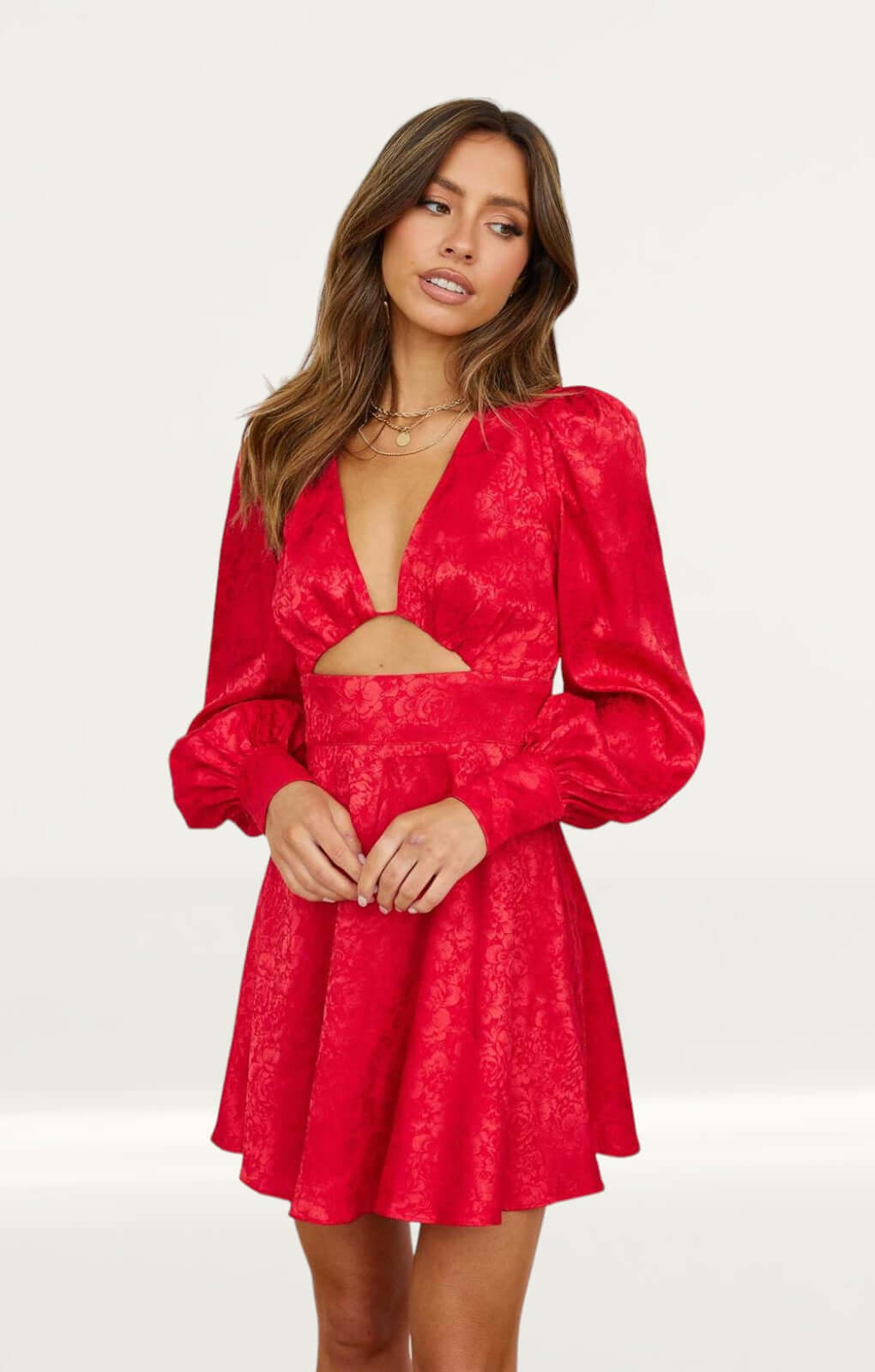 Red oriental mini dress hotsell