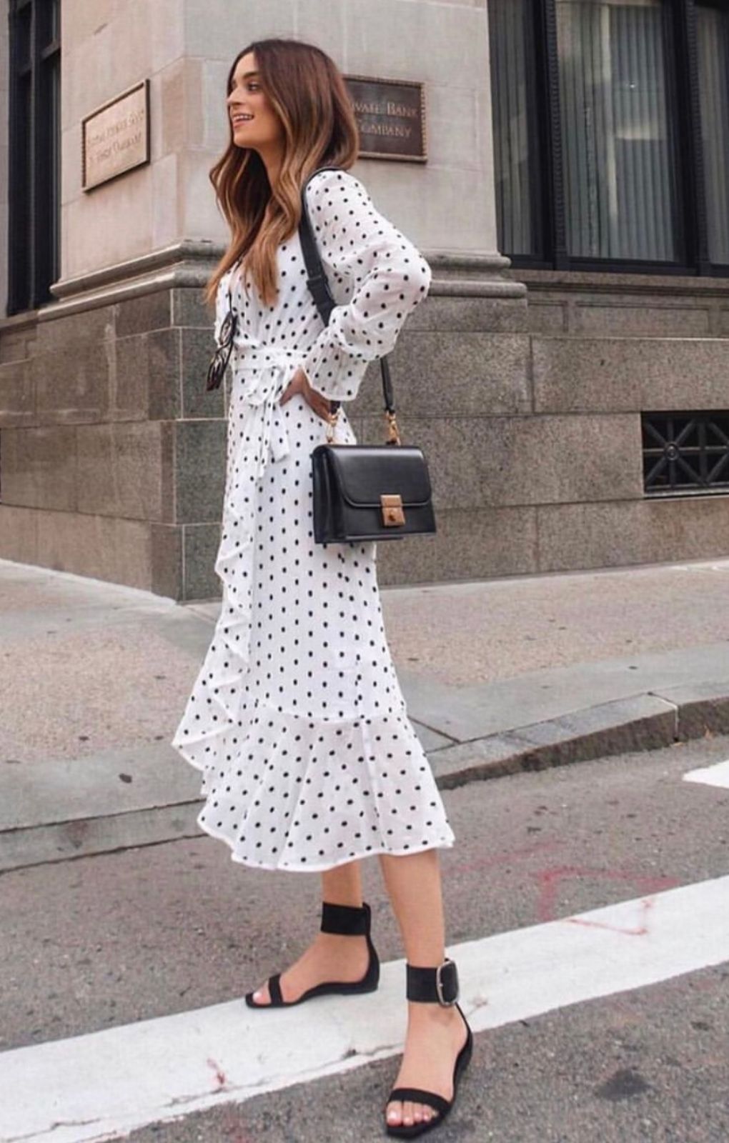 Rent Talulah White Polka Dot Midi Dress Hirestreet