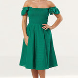 Timeless London Curve Raphaella Green Midi Dress