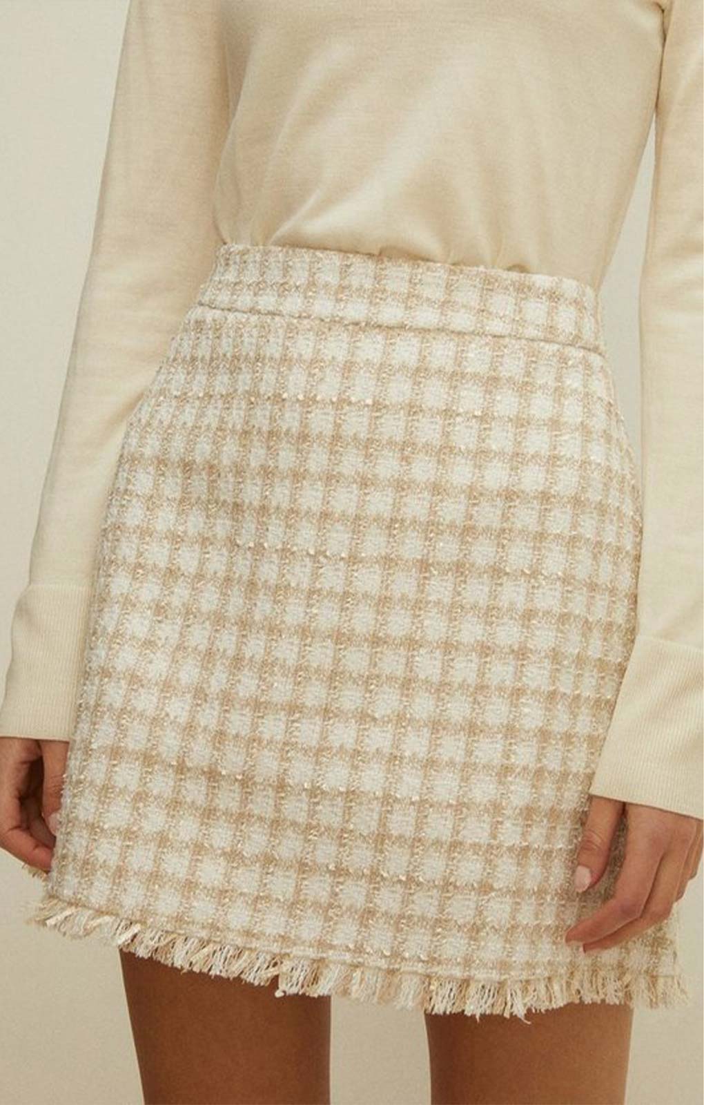 Rent Oasis Tweed Fringed Co Ord Hirestreet