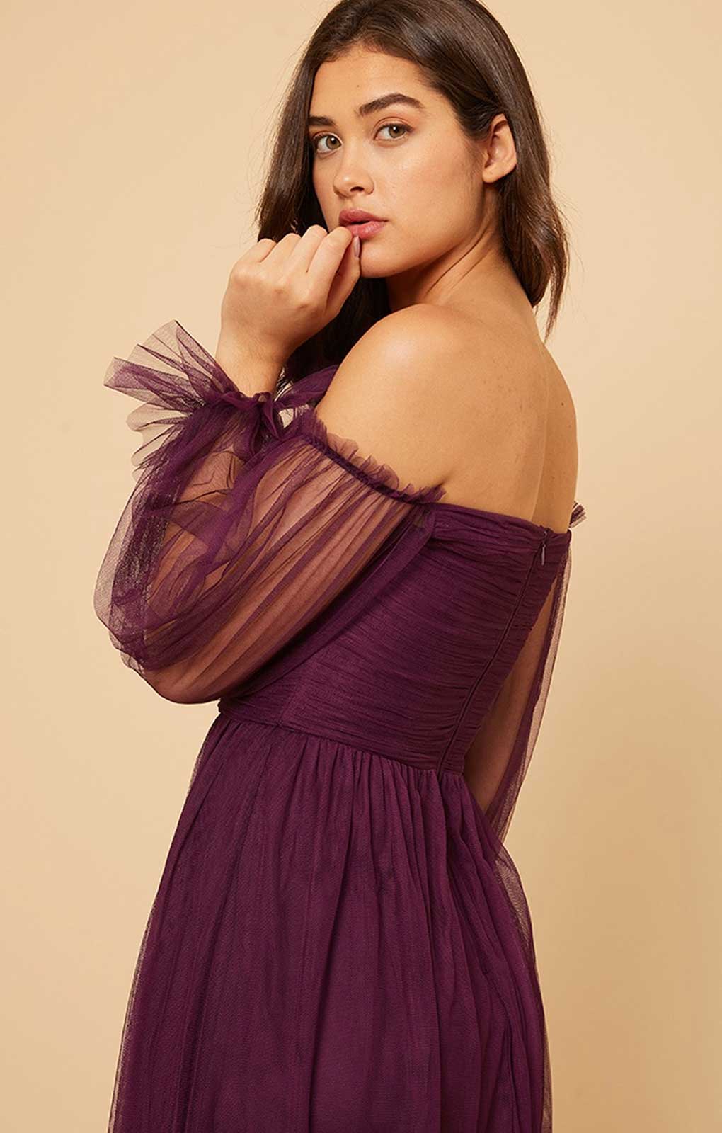 Plum bardot hot sale dress