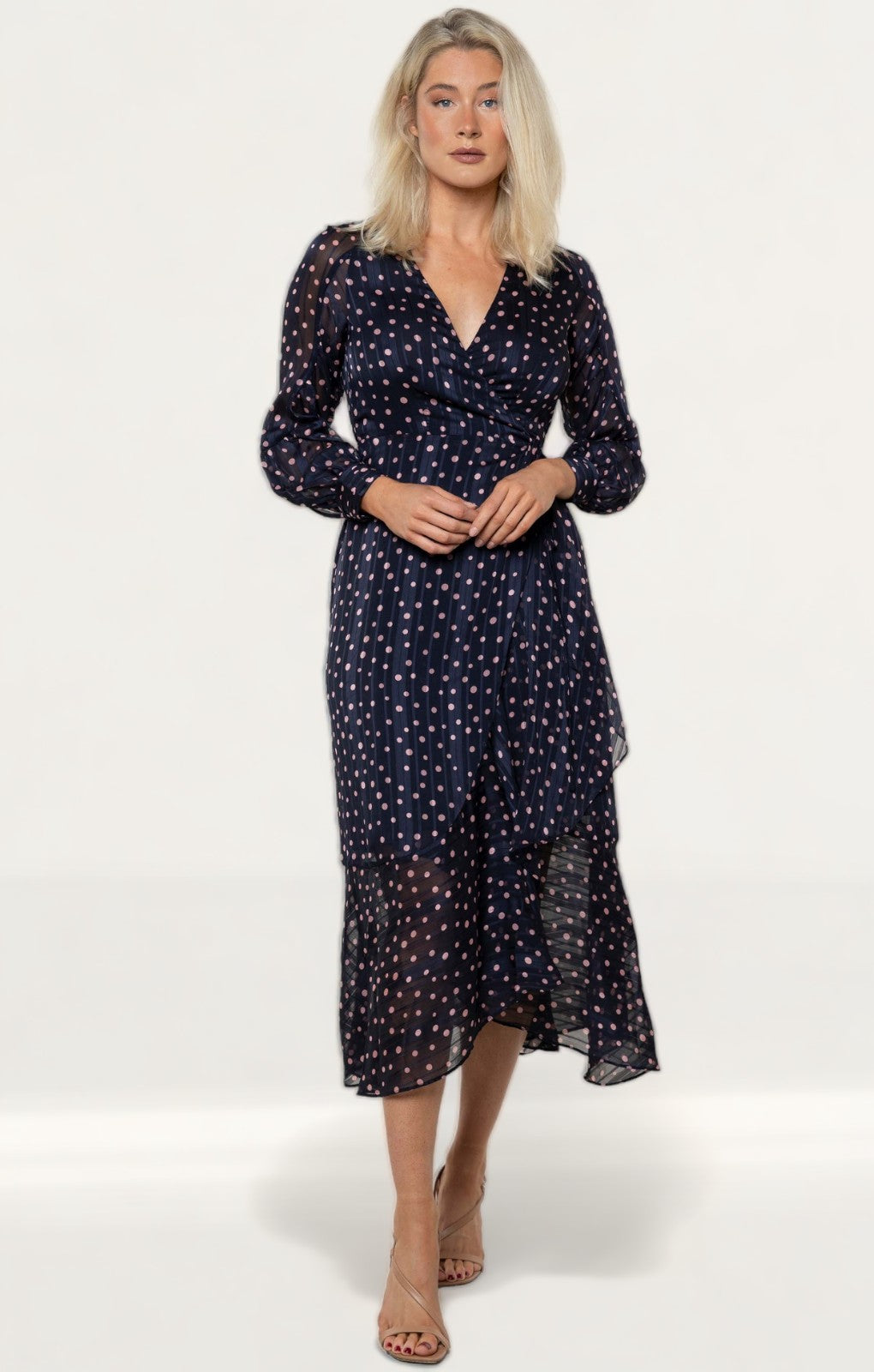 Whistles spot shop wrap jersey dress