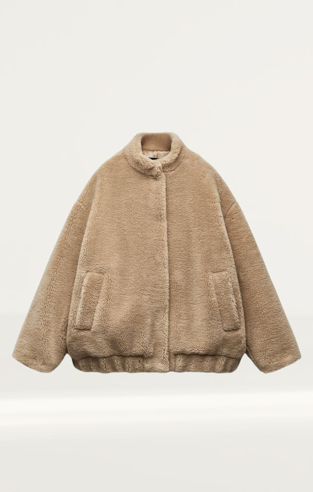 Rent Zara Collection Faux Shearling Bomber Jacket | Hirestreet